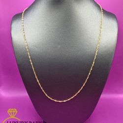 10k Yellow Gold Chain  Mini Rope Chain 