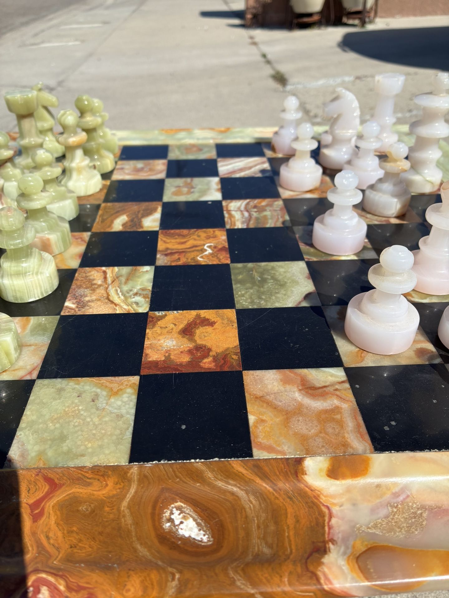 Marble Chess Table $75