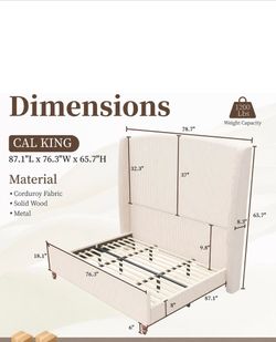 NEW California king bed frame