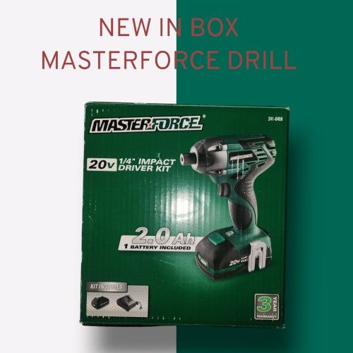 Masterforce 20Volt Cordless 1/4" Impact Driver Kit for Sale in Kenosha