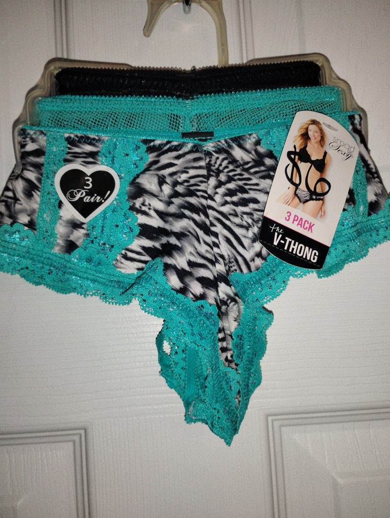 Women's 3 Pack Thong Panties