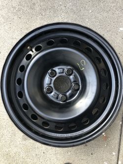 16"x6.5" 5 Lug 2012-2018 Ford Focus Black Steel Wheels