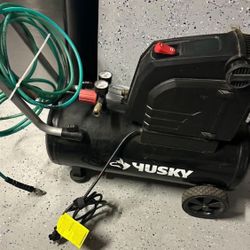 8 Gal. 150 PSI Portable Electric Oil-Free Horizontal Hotdog Air Compressor with Rubber Wheels and 1-Quick Coupler 