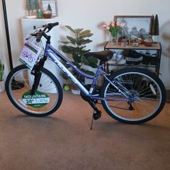 Huffy 24 Inch "Rock Creek" Mountain Bike, Fits Riders Height 4'6” - 5'6", Purple - Brand New!