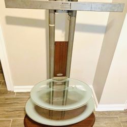 Glass and Metal TV Stand 