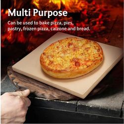 BIGHORN 12" x 12" Square Pizza Stone