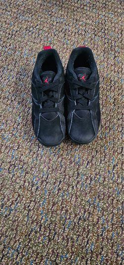 Jordan True Flight Low Black Red "Bred" Sneakers - Youth Size 1Y