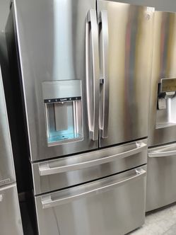 Stainless French 4-door refrigerator with warranty Delivery Available fee depends on address 🛣️🏠🚛