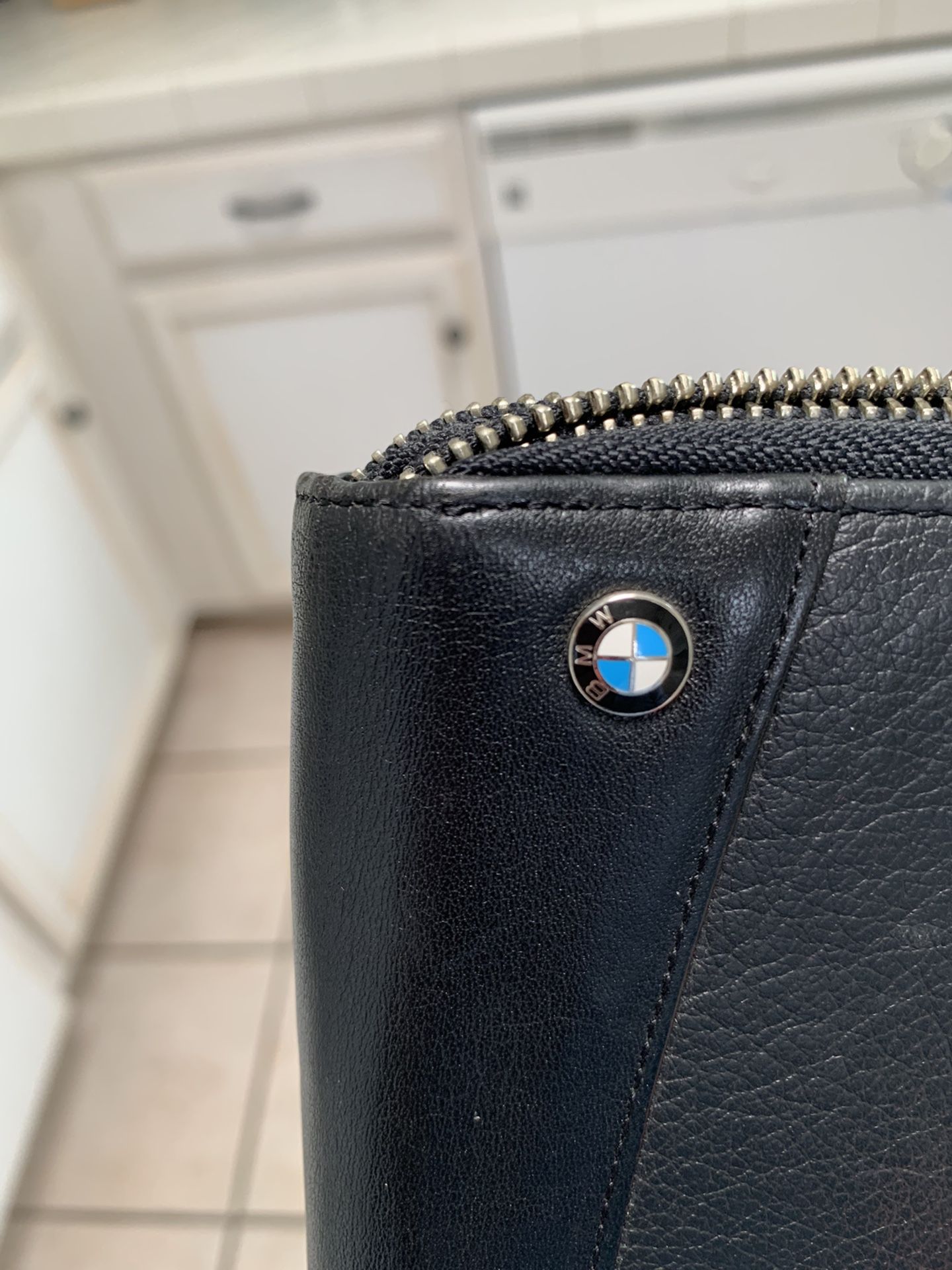 BMW Black Leather Wallet  Like New 