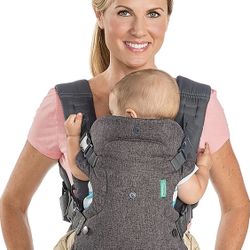Infantino Flip Advanced 4-in-1 Carrier - Ergonomic, convertible, face-in and face-out front and back carry for newborns and older babies 8-32 lbs