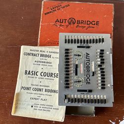 Vintage! 1959 Auto Bridge Play Yourself Bridge Game Deluxe Pocket Model No. PB