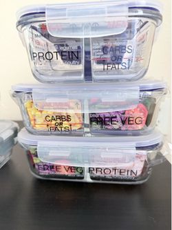 Glass Meal Prep Container Bundle – 6 Containers – Must Go This Weekend – $40