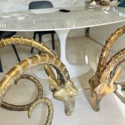 IBEX RAMS HEAD BRASS DINING TABLE BASE 