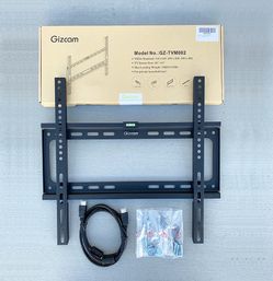 (Brand New) $10 Fixed 26”-55” TV Wall Mount Bracket Low Profile, Max 110Lbs (w/ 5ft HDMI Cable)