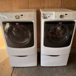 Maytag Washer And Dryer With Pedestals!!!