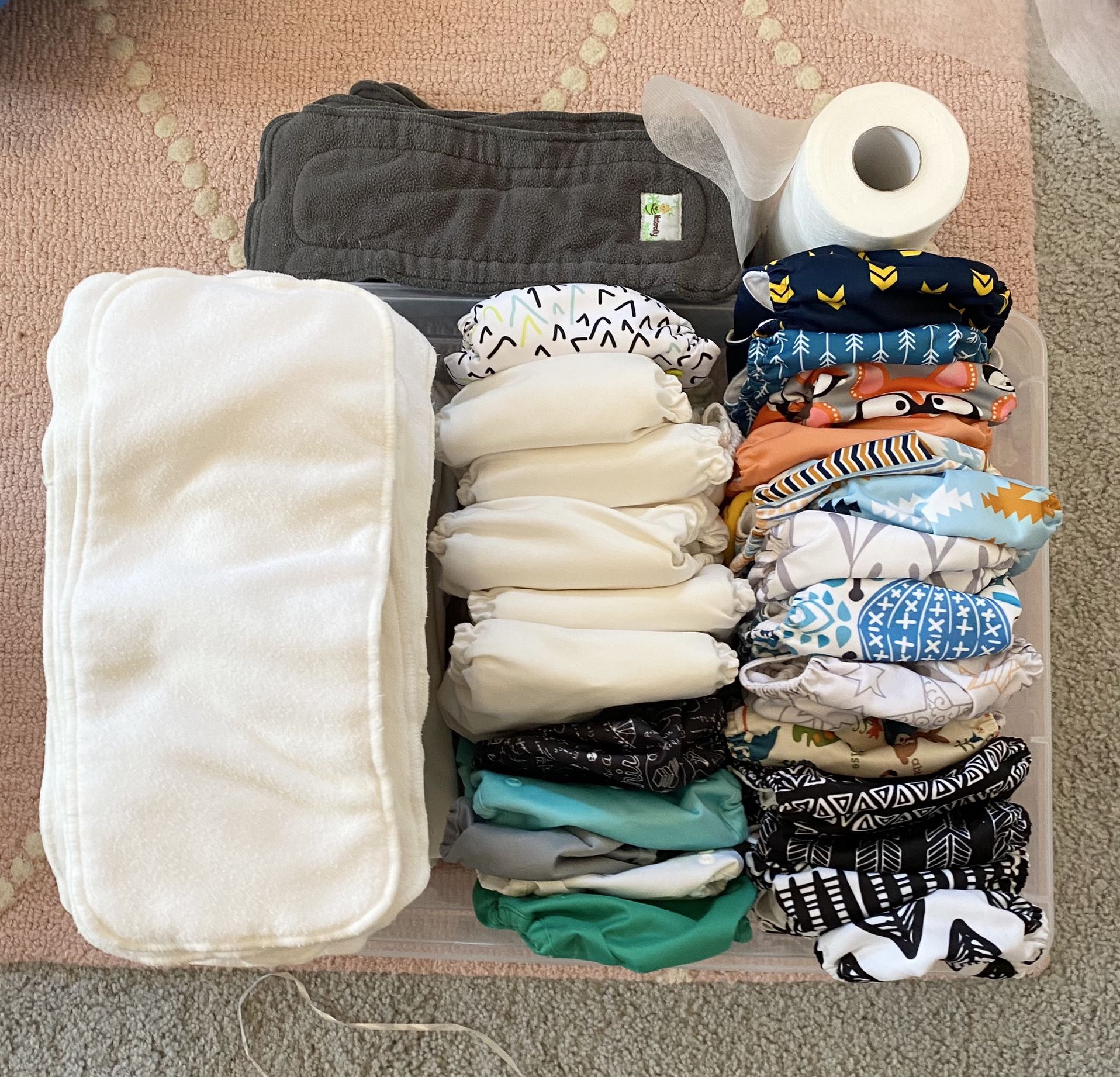 Large Variety Of Great Condition Cloth Diapers