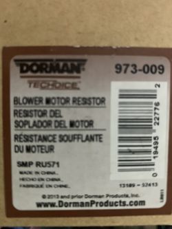 Blower motor resistor