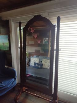 Large Wooden Mirror