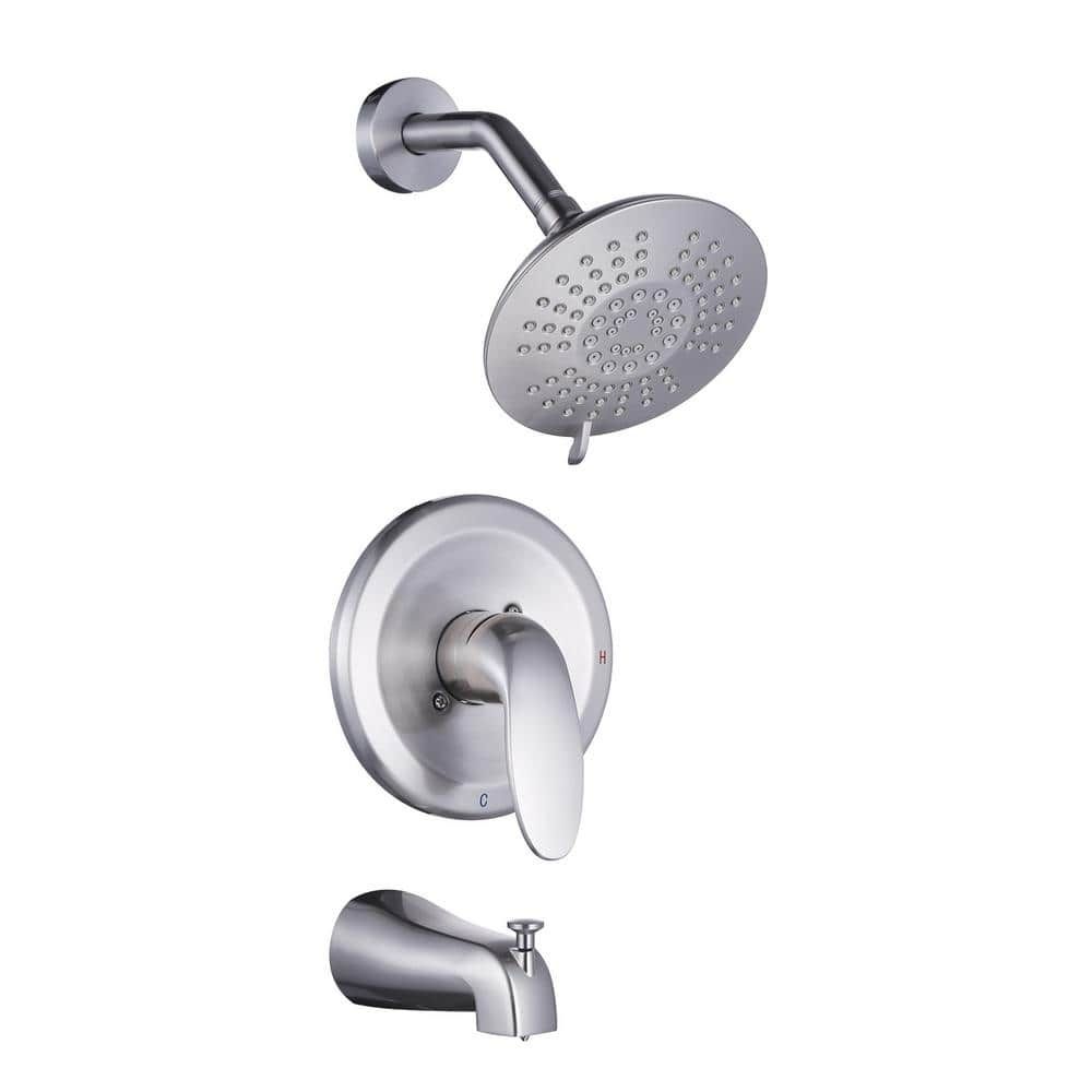 ingle Handle 5-Spray Tub and Shower Faucet 1.8 GPM with High Pressure Showerhead