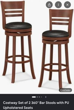 Costway Set of 2 Swivel Bar Stools