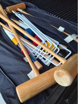 Fun summer Outdoor family games croquet and bocce ball selling both games together for only $40!!!!!