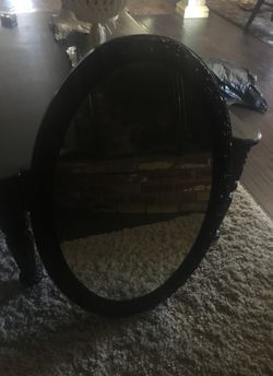 Beautiful plastic black mirror