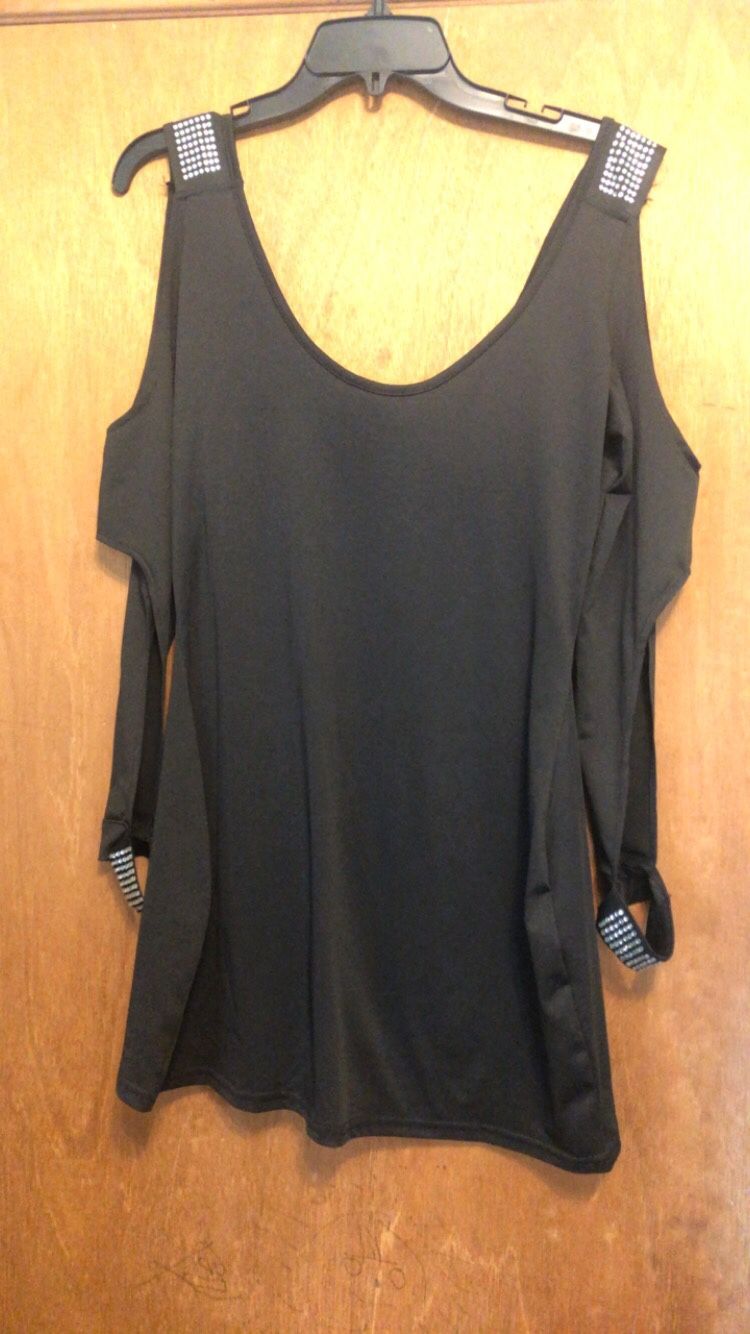 Black Sequin Accent Dress