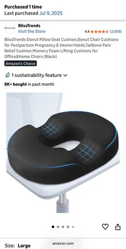 $10 Donut Pillow for Office Chair, Car, etc. | Removable Cover