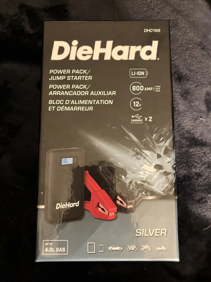 DieHard Silver 800 Peak Amp Lithium Jump Starter and Power Pack