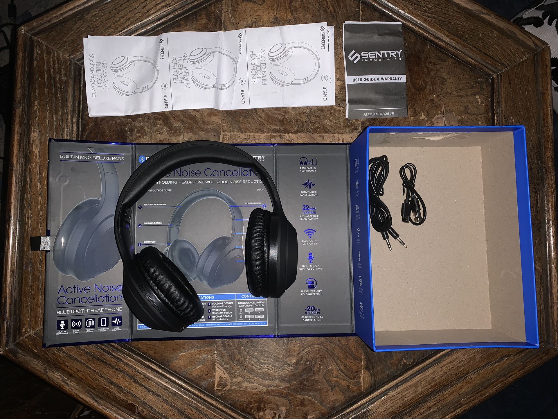 Bluetooth Active Noise Cancellation Premium Headphones