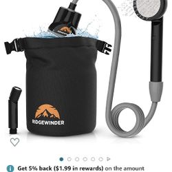 Ridgewinder Portable Shower for Camping with Dry Bag