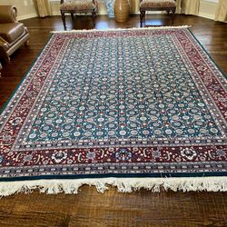 Authentic Hand Woven 9+12 Sino Persian Rug-wood Silk Cexcell Ent Condition. 