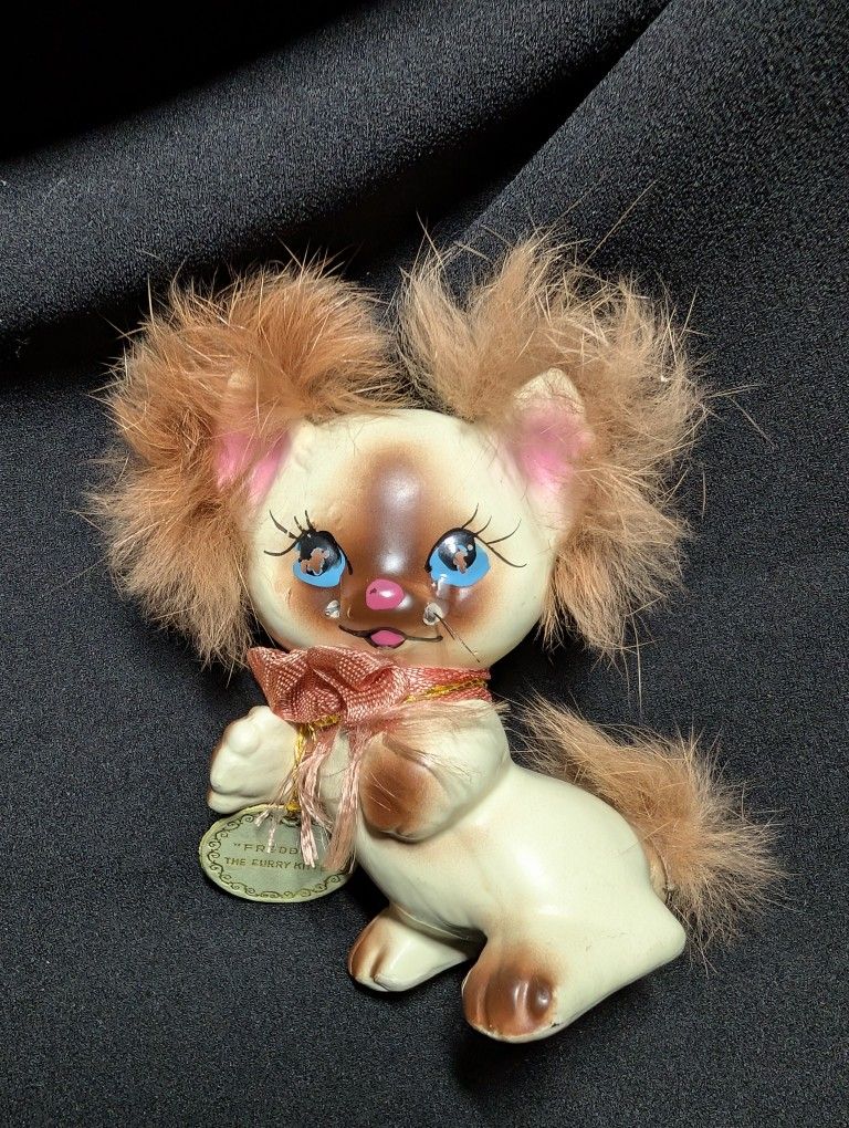 Vintage MCM 'Freddie The Furry Kitten" Cir. 1950