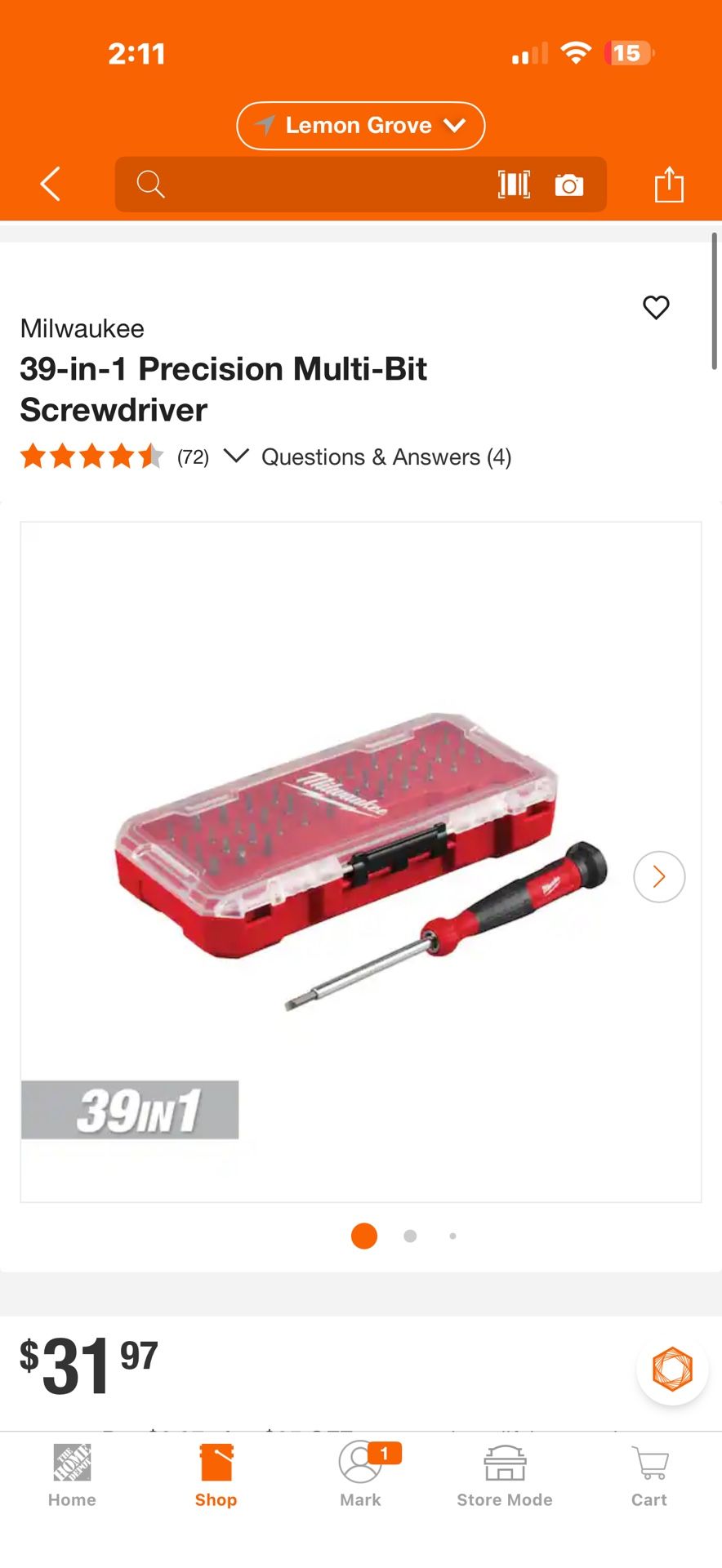 Milwaukee Screwdriver Set