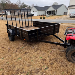 2026/ 6.1/2FT X8 HEAVY DUTY/TITLE IN HAND/ HIGH SIDES DOVETAIL PRETREATED WOODEN TRAILER.