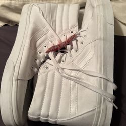 White High Top Vans Size 13