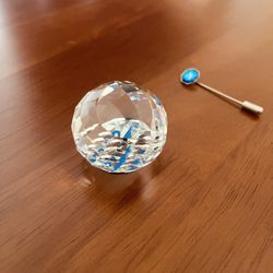Swarovski Crystal Faceted Sphere Paperweight