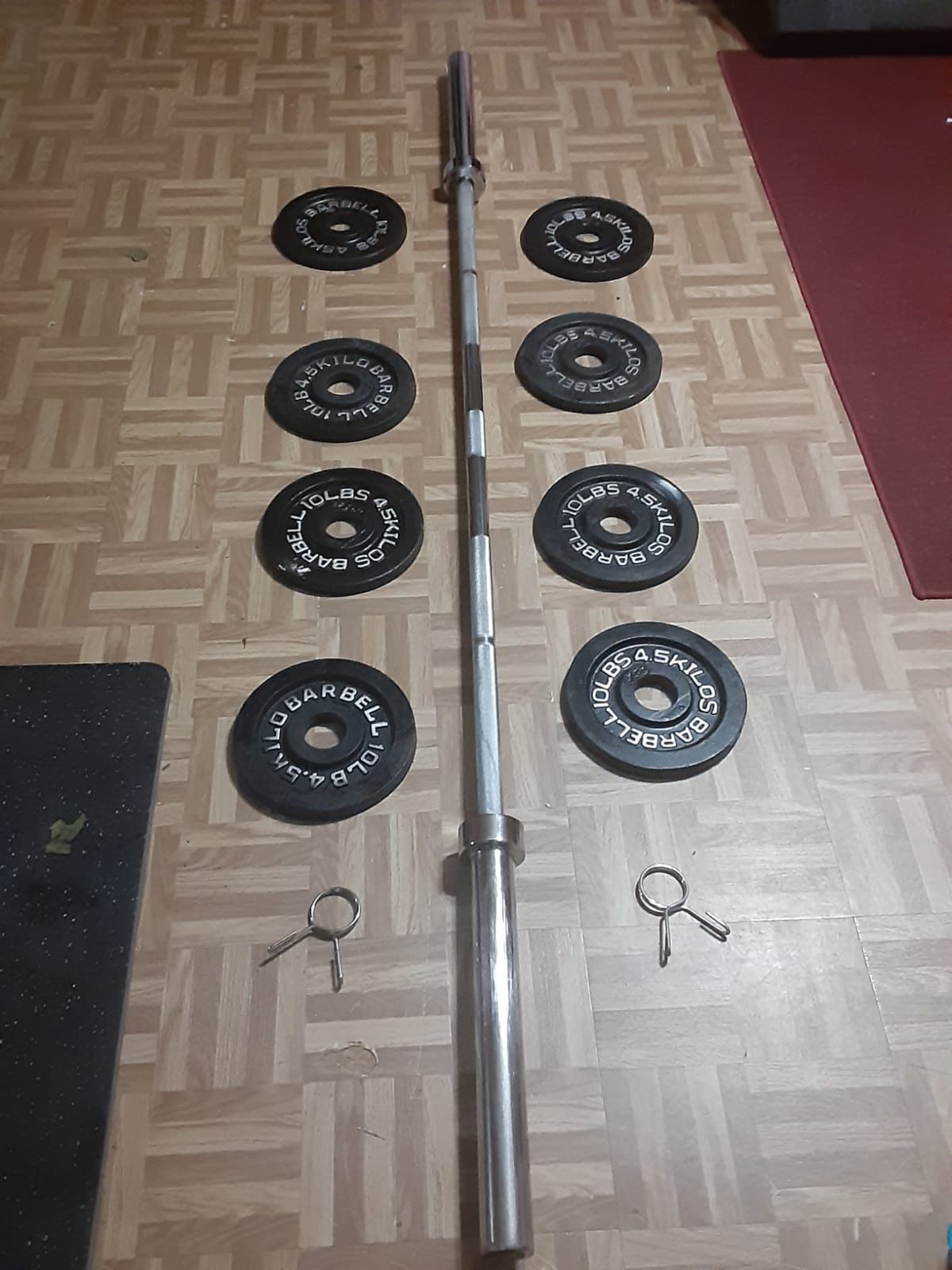 Olympic bar and weights
