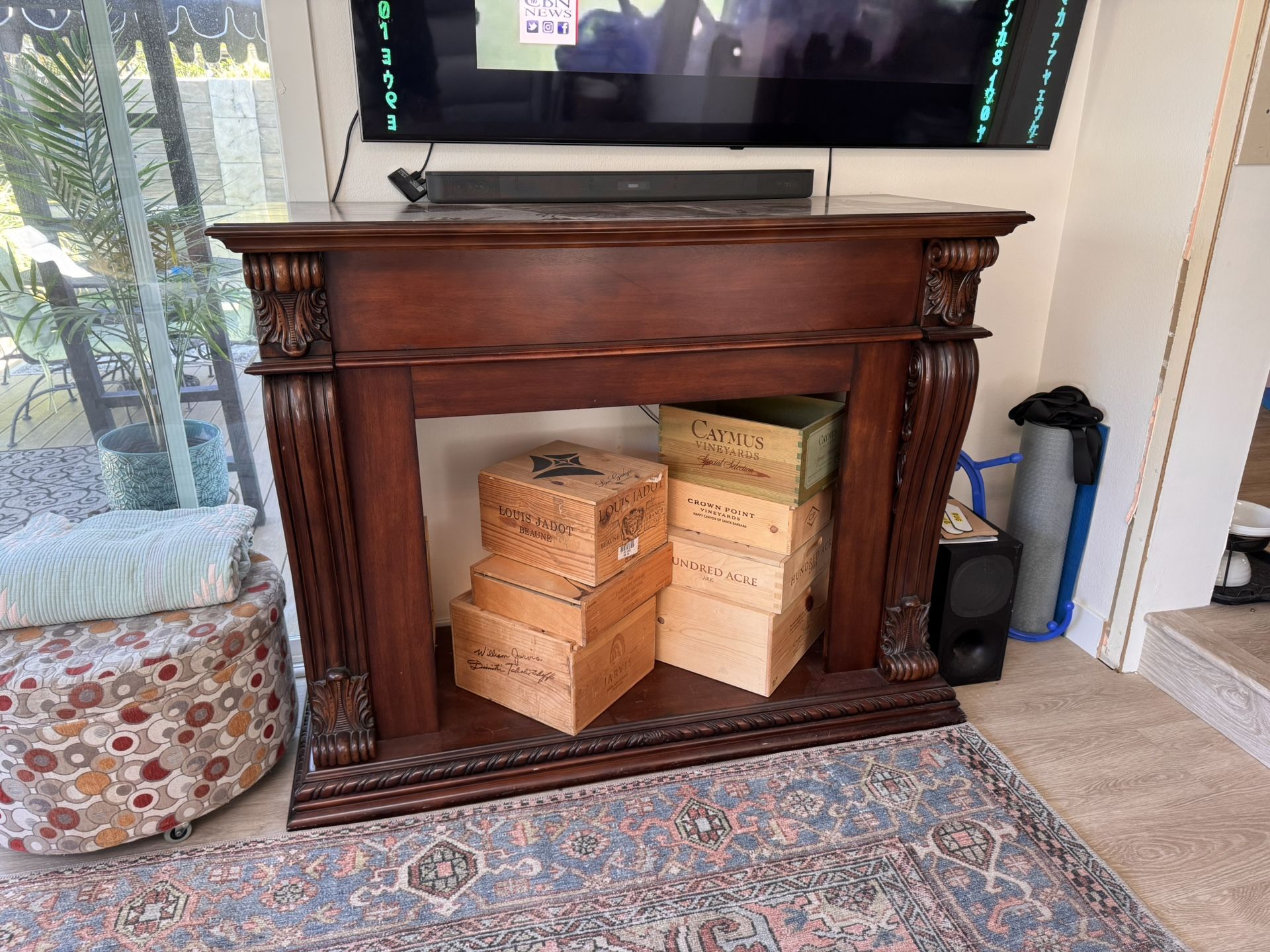 Standing Full Surround Fireplace Mantel