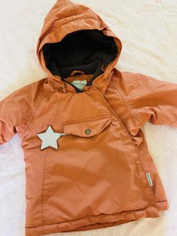 Mini A Ture Girls Winter Coat – Caramel Orange, Size 12M/80
