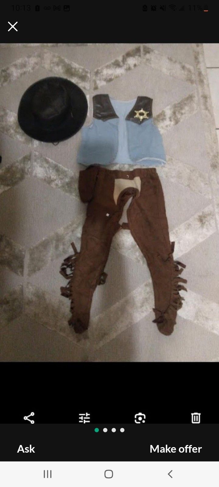 Boys Cow Boy Costume 