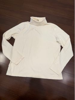 White Stag Cream Ivory Knit Turtleneck Top