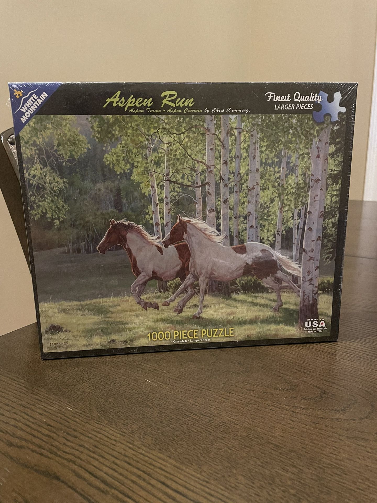 White Mountain Aspen Run 1000 Piece Puzzle. 2015. Sealed!! New.
