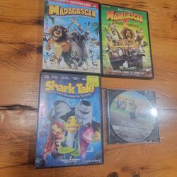 Madagascar 1 & 2, Shark Tale, And Turbo DVDs ~ Animated, DreamWorks, Wide & Full