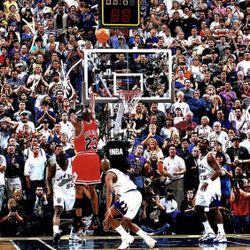 Micheal Jordan Last Shot 8x10 Black Frame