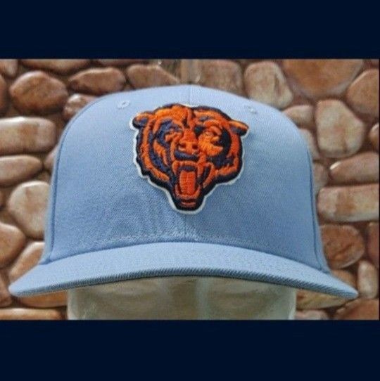Chicago Bears Size 7 1/8 New Era 59FIFTY "SKY BLUE ANGRY BEAR" Hat (NW/OT) UNWORN! MINT CONDITION! Please Read Description.