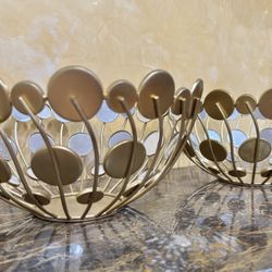 Mirrored Decorative Fruit Bowl