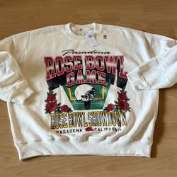 New Abercrombie & Fitch Fleece Sweatshirt Pasadena Rose Bowl Oversized XL