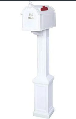  Craftsman Mailbox Post Kit, White