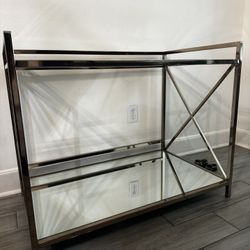 Rose Gold Mirrored Bar Cart